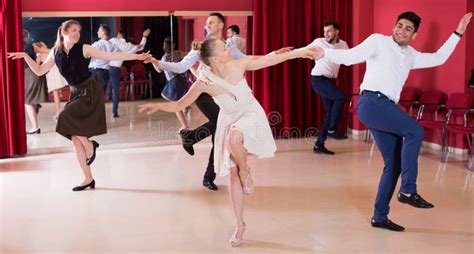Couples Dancing Active Swing Stock Image Image Of Happiness Music