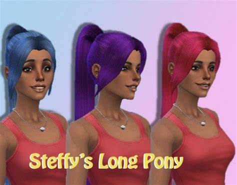 Steffys Long Pony Hair At Simply Simming Sims 4 Updates Sims Hair