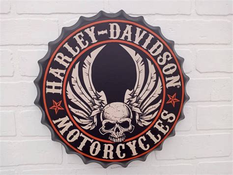 14inc Harley Davidson Metal Sign For Man Cave Shop Garage Etsy