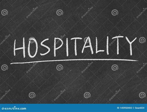 Hospitality Stock Photo Image Of Sign Text Hospitality 145950402