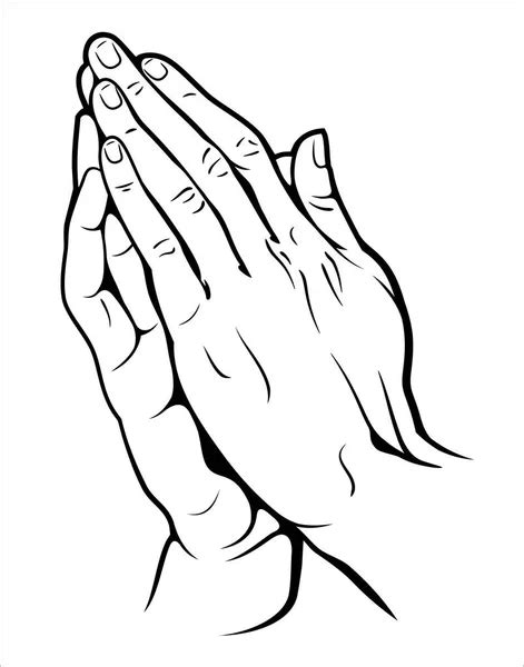 Manos Humanas En La Oración — Vector De Stock © Prawny 64296151