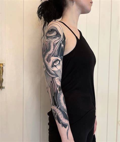 Surrealism Sleeve Done By Me At Delete After Death Tattoo In Toronto