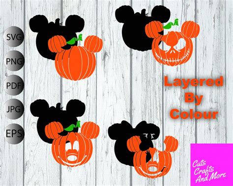 Mickey Mouse Pumpkin SVG Halloween Mickey Pumpkin svg files | Etsy