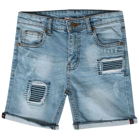 Kids Boys Ripped Denim Shorts Comfort Stretch Jeans Trouser Pants Age 5