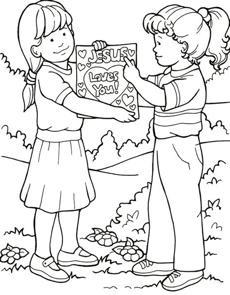 Bible Friendship Coloring Pages