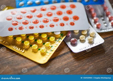 contraceptive pill prevent pregnancy contraception concept birth control on wooden background
