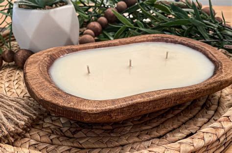 Dough Bowl Candles Soy Wax Candle Essential Oil Farmhouse Rustic