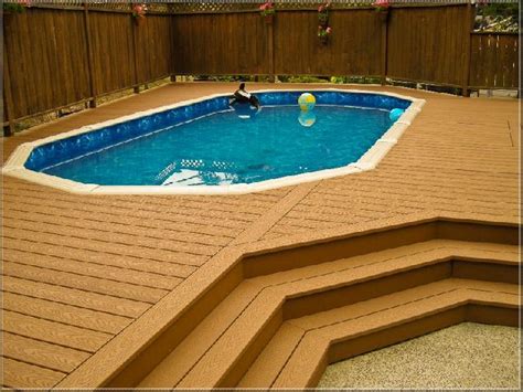 Above Ground Pool Deck With Privacy Fence Deck Ideas Building A