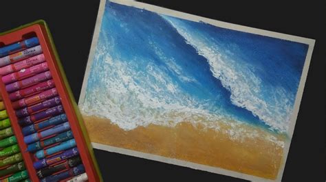 Beach Waves Oil Pastel Extremely Easy Step By Step Youtube