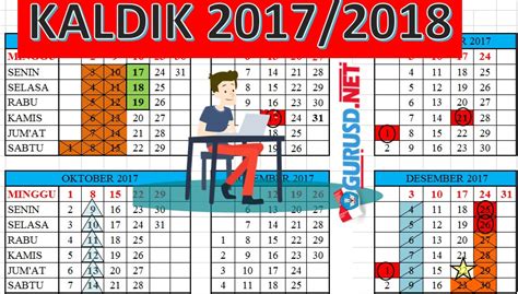 Kalender Pendidikan Tahun Pelajaran 20172018 Baru Semua Jenjang