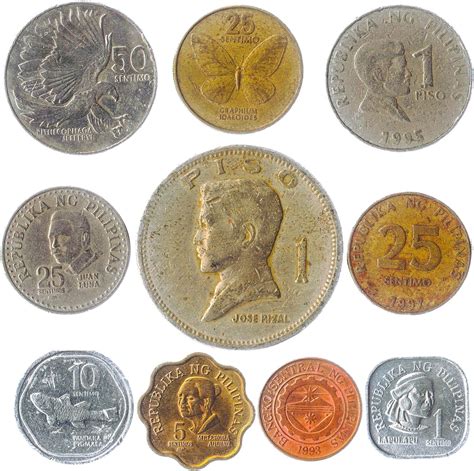 10 Different Coins From Philippines Old Collectible