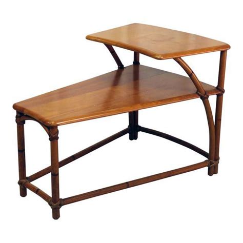 It looks like it could've come straight of a kubrick movie. Heywood-Wakefield TwoTiered Wedge Shaped End Table | Wedge ...