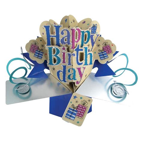 Happy Birthday Pop Up Greeting Card Pop Up Cards Birthday Cards Cards