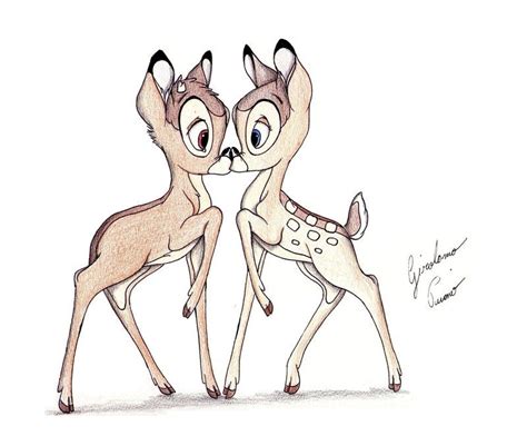 How To Draw Bambi And Faline At How To Draw