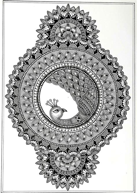 Peacock ️ Mandala Art Mandala Art Therapy Mandala Drawing