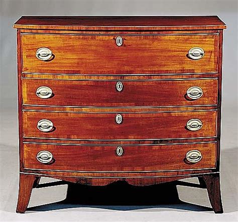 Lot George Iii Style Mahogany Bow Front Chest Of Drawers