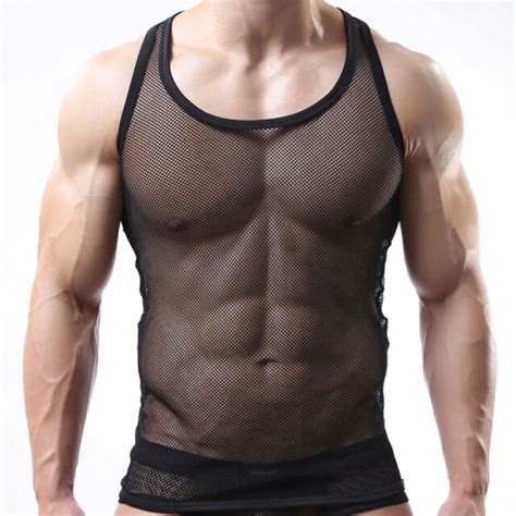 Men S Mesh Tank Top T Shirt Vest Underwear Jockstrap Boxers Briefs