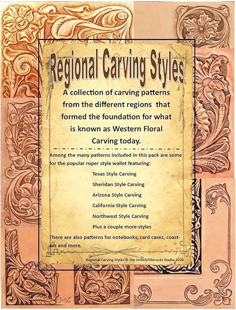 Regional Carving Style Patterns For Leather Carving By Jim