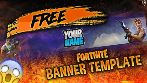 Free Gfx Fortnite Banner Template Tutorial Download Youtube
