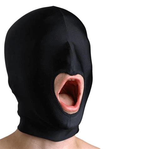 Buy Black Bdsm Blowjob Mask Spandex Bdsm Fetish Hood At Affordable