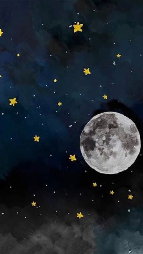 Moon And Stars Aesthetic Background Insight From Leticia
