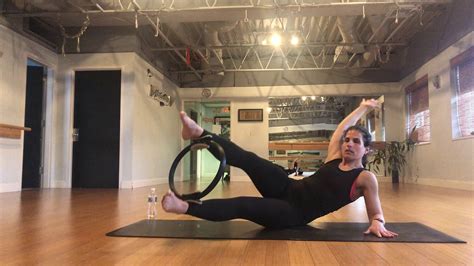 Shira Kraft 25 Minutes Pilates Side Leg Series With A Ring Youtube