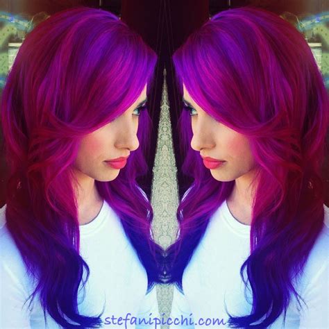 Pink To Purple Dipdye Magenta And Purple Hair Crayola