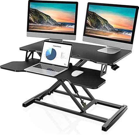 Buy Fitueyes Height Adjustable Standing Desk 32 Wide Sit To Stand