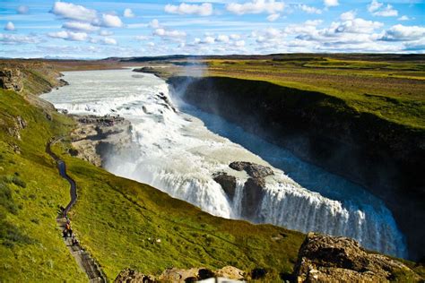 Gullfoss A Waterfall Located In The Canyon Of Hvt River In Southwest
