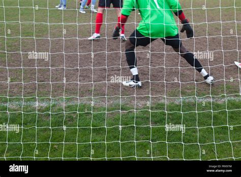 Action Goal Net Behind Football Hi Res Stock Photography And Images Alamy