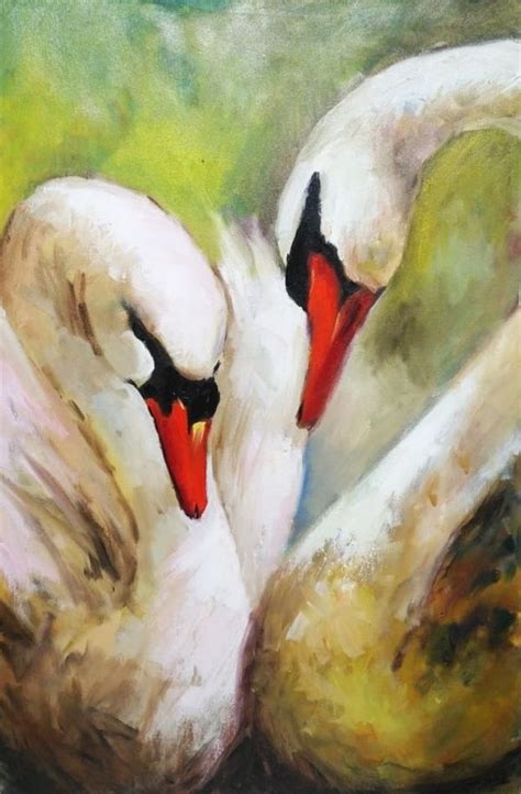 70 Easy And Beautiful Canvas Painting Ideas For Beginners To Try Swan