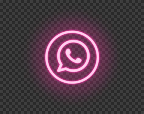 Glowing Neon Whatsapp Icon Pink Cutout Png And Clipart Images Citypng