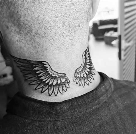 25 Wing Neck Tattoo Ideas That Will Soar Above The Rest Psycho Tats