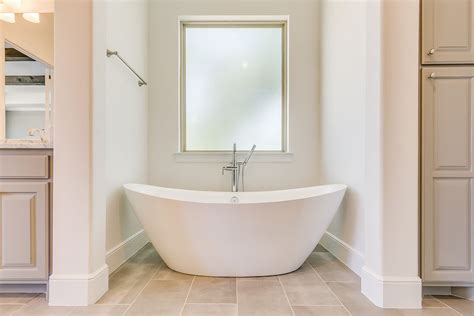 Free Standing Tub Placed In An Alcove In The Master Bath Free