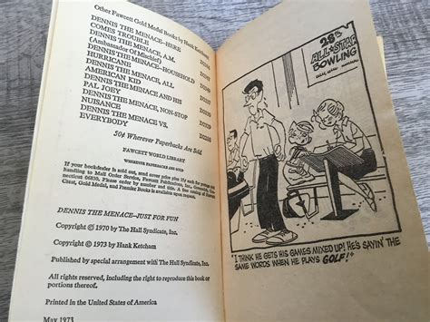 Vintage Dennis The Menace Paperback Book By Hank Ketcham Etsy