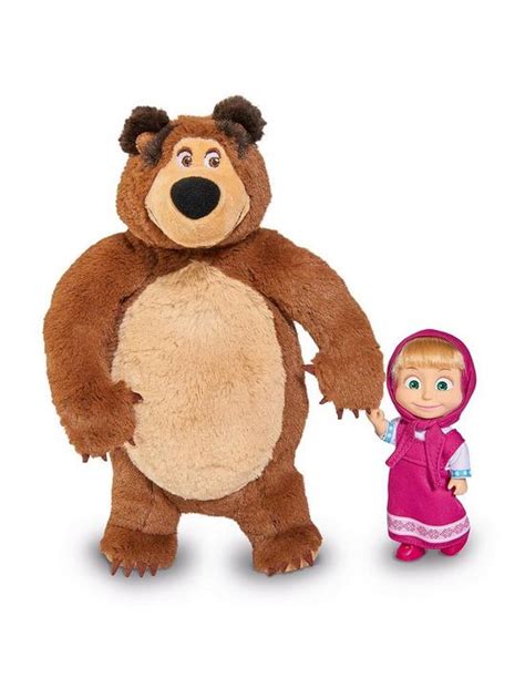 Masha And The Bear Masha Set Plushbear Doll Small