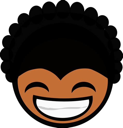 Face Black Man Smile Afro Hair Png Picpng