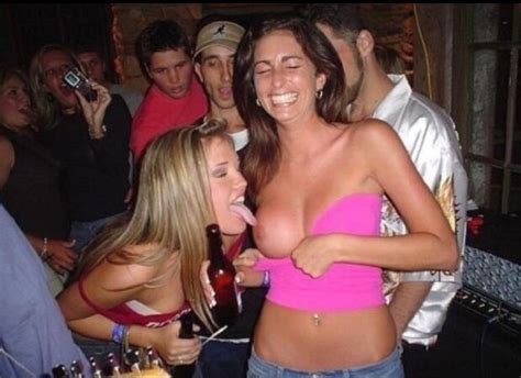 friend licking her friends tit at bar gthang