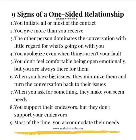 Signs Of A One Sided Relationship Relationship Health Relationship