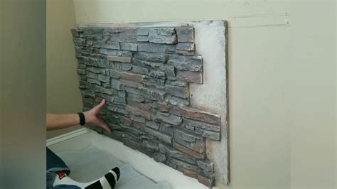 Faux Stone Wall Panels Installation Home Improvement Diy Demonstration