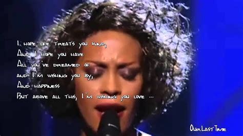 Whitney Houston I Will Always Love You Lyrics Youtube