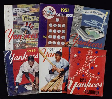 Huge Vintage Baseball Yearbookprogram Collection Vintage Sets