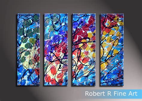 Robert R Fine Art Modern Abstract Paintings Original Art Wall Home Sale