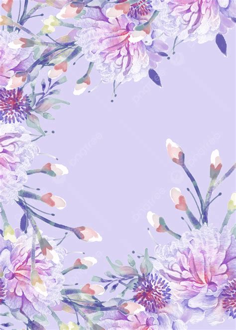 Purple Clean Floral Background Wallpaper Image For Free Download Pngtree