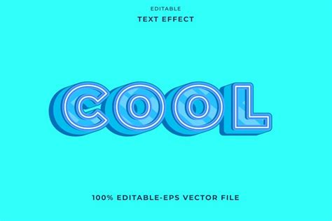 Premium Vector Editable Text Effect Cool Blue