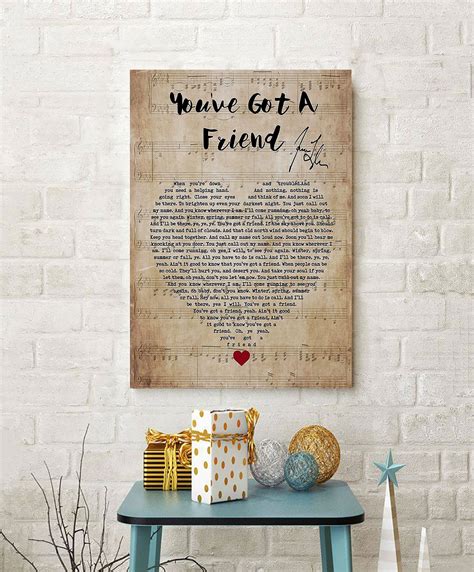 Carole King You Have Got A Friend Lyrics Poster Tapestry Etsy