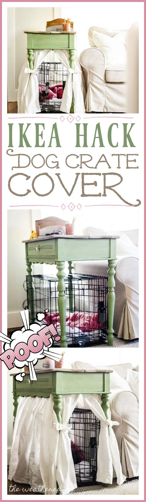 Covering the crate will help your dog settle in, relax and go to sleep, particularly when an anxious dog is trying to hide from stress. DIY Dog Crate Cover. Ten Minute Farmhouse Style Ikea ...