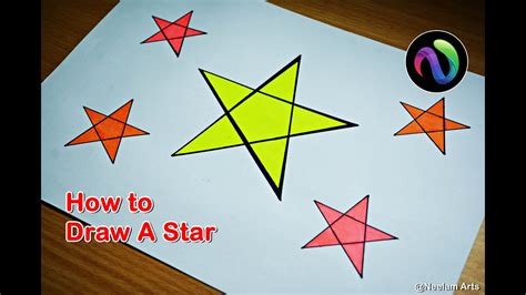 How To Draw A Star ⭐ Easy Tutorial ⭐ Youtube