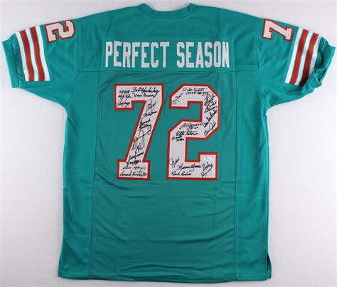 1972 Dolphins Perfect Season Jersey Team Signed By 27 With Bob