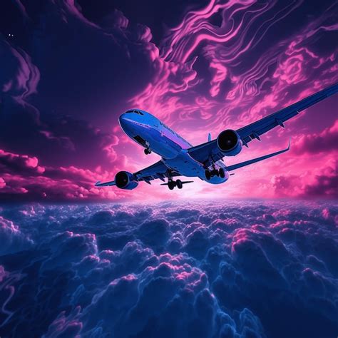Premium Ai Image A Plane Flying Above The Clouds